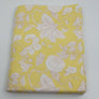 Weiss-Gelber Single-Jersey mit Blumen Muster