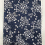 Dunkelblauer Single-Jersey - mit weissen Blumen