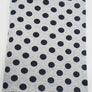 Graumelierter Interlock mit grossen blauen Punkten