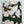 Weiss-grüner Single-Jersey mit Blumenmuster